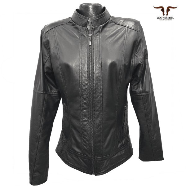 Chaqueta elegante en cuero Dama