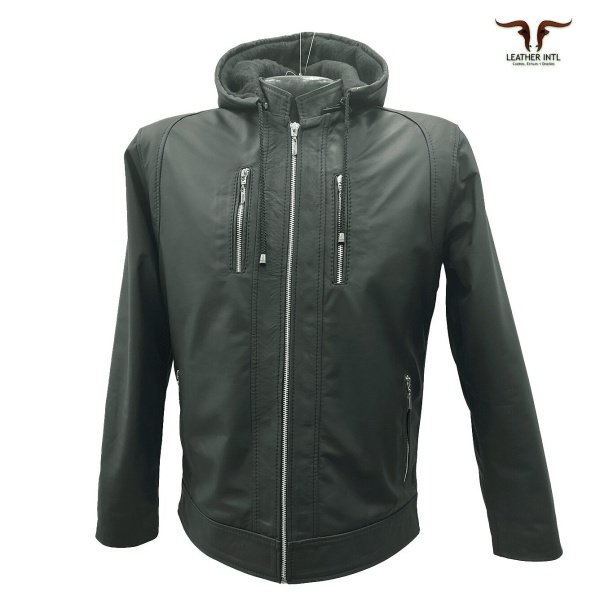 Chaqueta elegante en cuero