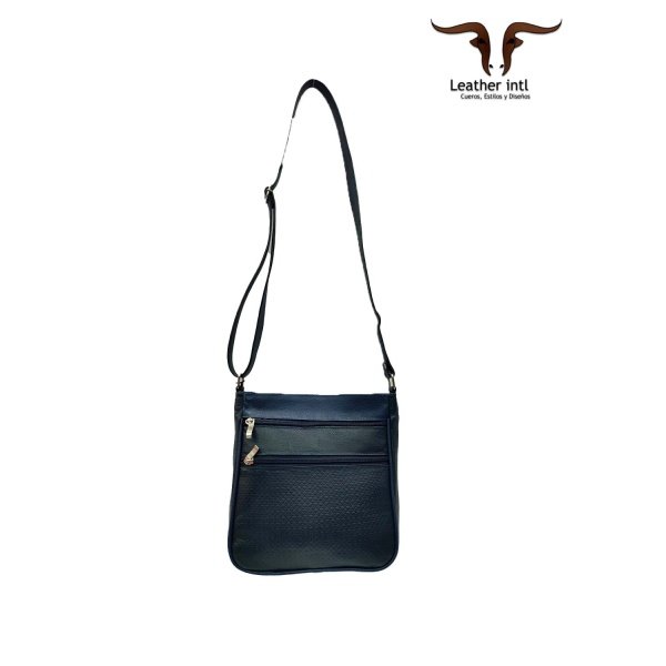 Bolso manos libres dama cuero azul
