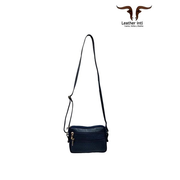 Bolsos carretera dama en cuero fino color azul