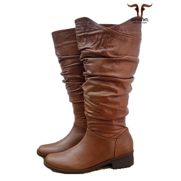 Bota nueva colección dama elegante 3/2 color tabaco