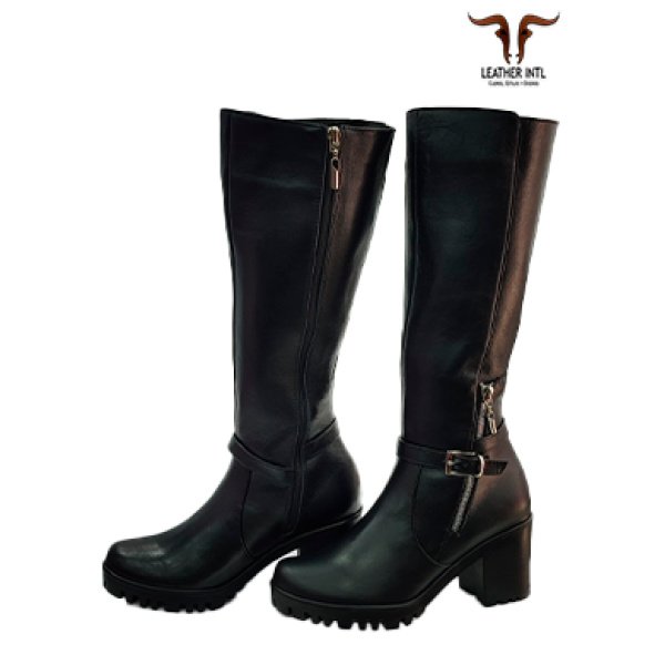 Bota larga dama elegante color negro