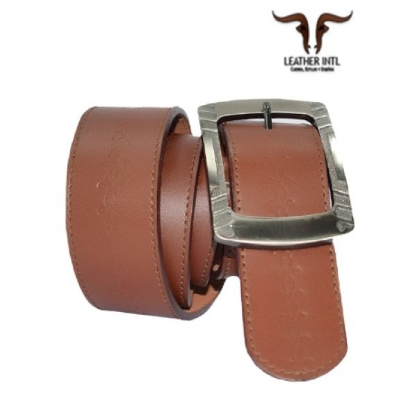 Correa en cuero negro fino con marcas 4 cm dama hebilla plateada fino cuero